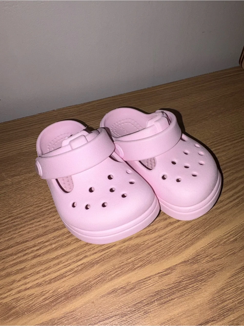 CROCS Kids Light Pink Clog Sandals with Backstrap